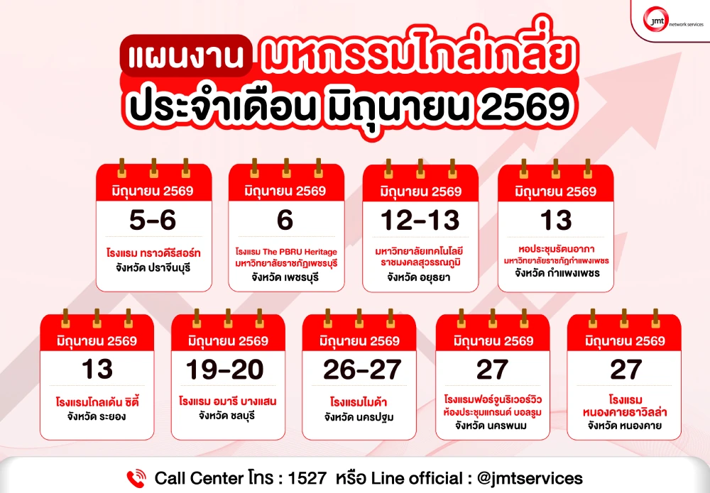 แจ้งอัปเดต กำหนดการจัดงาน  “มหกรรมแก้หนี้สินครัวเรือน และยุติธรรมพบประชาชน” ประจำเดือน มิถุนายน 2569